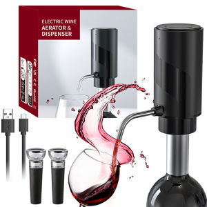 Rechargeable Electric Wine Aerator Dispenser One-touch Automatic Wine Decanter Intelligent Bar Accessories Valentines Day Gift