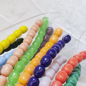 35 Chiếc 8x10mm Pha Lê Thủy Tinh Hình Trụ Hạt Rời Miếng Đệm Cho DIY Đồ Trang Sức Vòng Tay Phụ Kiện