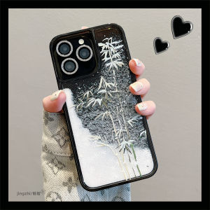 Stunning Snowflake Sand Bamboo  15Pro Max Phone Case Transparent Protective Cover for 13 New Model 16Pro Max High End 14 Sensation