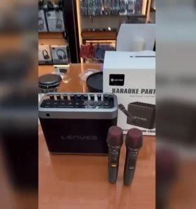 IL - Speaker LENYES S830 160W KTV Wireless Speaker + Microphone Karaoke Bluetooth 5.0 Super Power DSP TWS