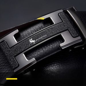 Jifan Paul Genuine Leather Belt for Men Automatic Buckle Cowhide Pure Business Waist Belt Trendy Youngsters All Match Style