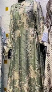 Gamis Maxmara Terbaru Wanita Bahan Silk Premiun Motif Bunga Starla Bisa Seragaman
