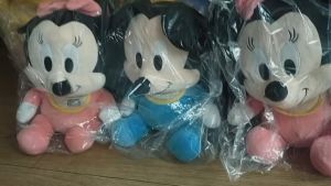 Cặp Gấu bông Chuột Mickey & Minnie màu xanh hồng... size trung # 30cm