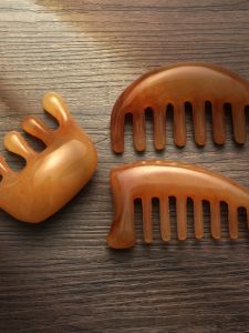 Thickened Bull Horn Comb Meridian Massage Hair Care Scalp Massager Guasha Board for Girlfriend Personal Care Cleaning Tool