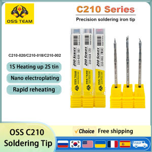 OSS C210 Soldering iron tip Precision welding tool 2S rapid heating Compatible for T90A T210 T80 HS02B Soldering iron