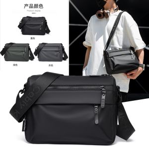 Mens Crossbody Bag New Nylon Single Shoulder Bag Business Large Capacity Oxford Cloth Messenger Bag Waterproof Leisure Style