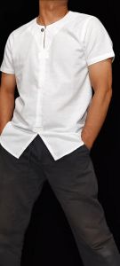 Kemeja Katun Linen Pria Tanpa Kerah: Keren & Nyaman Musim Panas