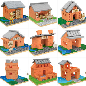 ชิ้นส่วนโมเดล Miniature Building Blocks DIY สำหรับเด็ก ช่างก่อสร้าง บ้านพักหย่อนอายุ 14 ปีขึ้นไป ชิ้นส่วนโมเดลการก่อสร้าง