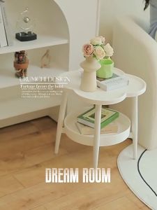 Bàn Trà Nhựa 2 Tầng Hình Bông Hoa Phong Cách Bắc Âu - Bàn Cà Phê Nhỏ Hiện Đại Phòng Khách  Sofa Đầu Giường Phòng Ngủ