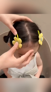 KW SHOP 2PCS New Flower Hair Clip Simple BB Clips for Kids Girls Hairpins Cute Fashion Hair Accessories