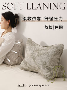 Modern Simple Style Sofa Back Support Lumbar Pillow Tatami Soft Pack Bed Head Cushion Maternity Waist Support Removable Cover