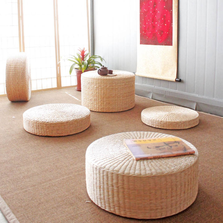Papyrus Futon Tatami Thickened Cushion on the Ground Chinese Meditate