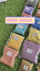 SERBUK METALLIC PREMIUM 8gr Bubuk Glitter Butiran Halus Aneka Warna Metalic COSMETIC GRADE  Glitter Powder Pewarna Resin Sablon Cat Nail Art