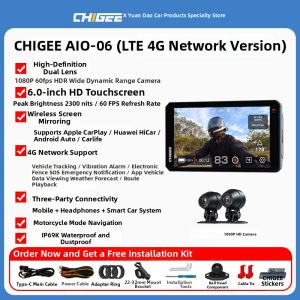 XILANG | Quick Release Apple CarPlay Navigation Dash Cam Smart Motorcycle Head Unit