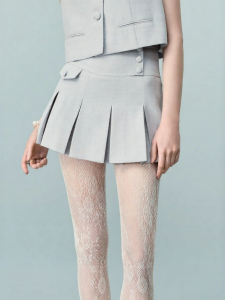 AIVEI | Petite Summer Campus Style Pleated Skirt