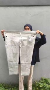 BAGGY PANTS WANITA JUMBO PREMIUM TEBAL BAHAN TWILL COMBED MELAR PINGGANG KARET TALI CELANA PANJANG DEWASA MUAT BB 100