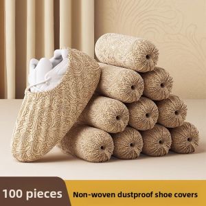 MONLEYTA | Disposable Thickened Non-woven Shoe Covers For Indoor Home Use Anti-slip Wear-resistant Computer Room Special Student Foot Covers