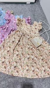 Jimmedy.id - Dress Anak Perempuan Imut Bunga Bahan Crincle Premium Untuk Umur 3 - 7 Tahun