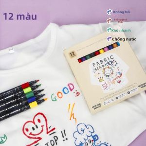 6-30 Màu Sắc Chống Thấm Nước Thường Trực Vải Bút Đánh Dấu Bộ Bút Cho Áo Thun Giày Quần Áo Tự Làm Nghệ Thuật Graffiti Vẽ Tranh