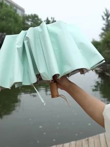 MOLORE | Creative Light Folding Umbrella with Real Wood Handle