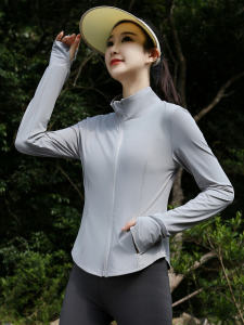 Womens Summer Lightweight Breathable UV Protection Ice Silk Clothing Slim Fit Outdoor Fashionable Short Outerwear