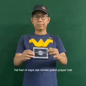 New Item!! Pocket Prayer Mat with Compass Lightweight Tikar Sembahyang Lipat Poket Saiz