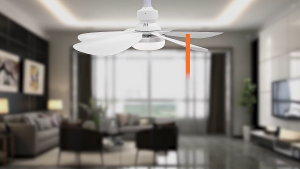 Kipas Angin Plafon LUBY lampu 2in1 lampu kipas Remote yang Dapat Diredupkan Dengan Lampu LED Putih Super Terang