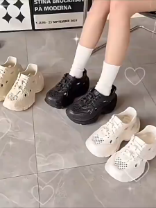A·S·L Sepatu anak-anak Korea terbaru sepatu olahraga sepatu tebal atasan tinggi sepatu olahraga sandal anak-anak ringan dan lembut