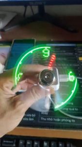 Quạt mini Cầm Tay dc 5v Bằng Kim Loại Hiển Thị Đồng Hồ Đèn led Hiển Thị Thời Gian Thực