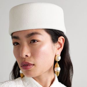 Vintage Hard Top Flat Fedoras Hats Women 100% Wool Felt Berets Hat Wedding Fascinator Caps Wedding Cocktail Party Pillbox Hat