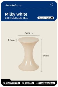 NORCHAIR Simple Design Bedroom Makeup Bench Storage Stool Home Use Cosplay Counter Height Plastic Adult Art Style Bench