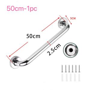 304 Stainless Steel Bathroom Grab Bar & Towel Rail Anti-Slip for Shower/Pool/Corridor/Stairs Accessible 30/40/50cm Optional