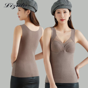 Lizida Áo Giữ Nhiệt Cổ Chữ V Nhung Đức Mùa Thu Đông Dày Dặn Có Đệm Ngực