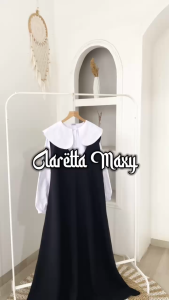 Claretta Set Maxy Dress Bahan Woolpeach Premium Baju Gamis Dress Wanita Muslim Modern Fashion Lengan Panjang Dress Pesta Terbaru Maxi Muslimah Termurah Pakaian Modis Simple Casual Terbaru