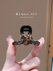 Small Size Shark Clip Half up Half down Hair Clip Leopard Print East Gate Design Simple Style Adult Acrylic Hair Accessories
