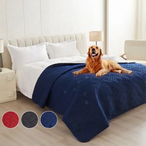 Dirt-Proof Bedspread Waterproof Dog Bed Cover Pet Blanket for Furniture Bed Protector Couch Cover for Dogs Cats Non-Slip Backing