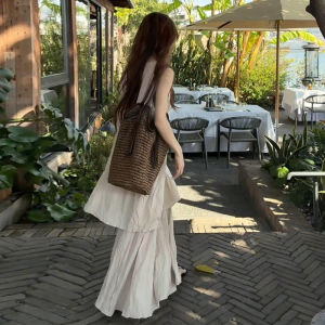 LIRUSHAN | Sleeveless Vest Dress for Women Summer Korean Style Elegant Long Dress