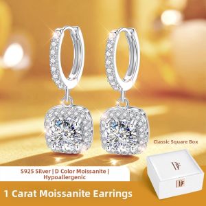East Beauty | Sterling Silver Sparkling Moissanite Earrings
