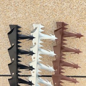 10pc Original Middle-1.25meter stainless steel Galvanized large metal anti climb wall roof spikes Villa Yard fences cats animal security