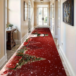 VIKAMA Christmas Runner Rug Home Decoration Kitchen Rugs Entryway Hallway Bedroom Carpet Welcom Floor Mat Laundry Floor Mat Home