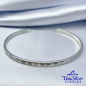 Unisilver 925 Sterling Silver Ladys Cuff Bracelet (AB099-1001)