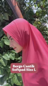 Bergo Cantik Soft pad Jersey Size L /Hijab Cantik Soft pad Menutup Dada BISA [COD]