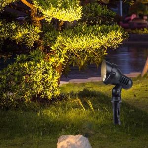 【COD&Ready】Rohstar Garden Lawn Light Outdoor Spotlight 220V LED Spike Lamp Bulbs 7W Path Landscape Waterproof Spotlight