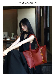 Red Large Capacity Womens Tote Bag 2025 New Style Versatile Bride Wedding Bag Casual Handbag Soft PU Leather Shoulder Bag