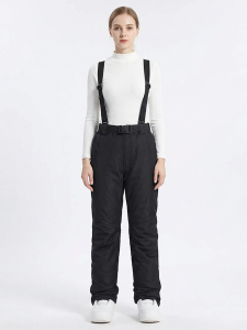 Snowboarding Pants Breathable Waterproof Windproof Warm Polyester Fiber Men Women Dual Board Snow Pants with Strap Design