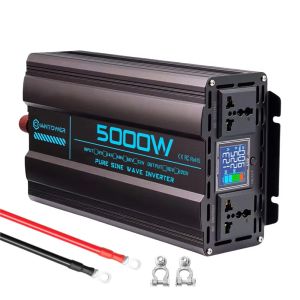Biến Tần Sóng Sin Tinh Khiết Cho Ô Tô Bộ Chuyển Đổi Năng Lượng Mặt Trời DC Sang AC 12V/24V/48V/60V/72V Sang 110V/220V 6000W 5000W 4000W 3000W 1600W