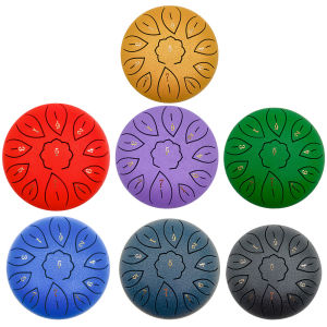 6 Inch Steel Tongue Drum 11 Tune Hand Pan Tank Drum Portable for Music Lovers Playing Accessories
