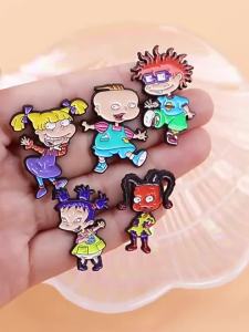 Bandai | Rugrats brooch pin clothing backpack accessory decoration hot selling alloy badge cross-border