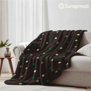 Beast Kingdom | blue wavy stripe Soft Warm Flannel Blanket Lightweight Cozy Christmas Halloween Home Decor Room