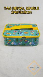 TAS BEKAL BESAR PREMIUM SINGLE (24x20x8cm) - DINOSAURUS YELLOW & GREEN